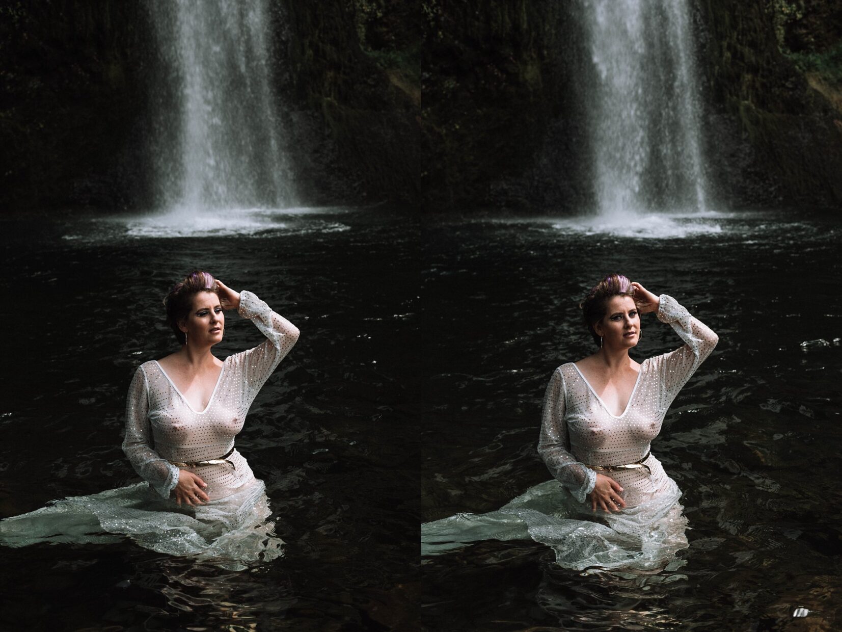 Waterfall Portland Boudoir Photographer 5909